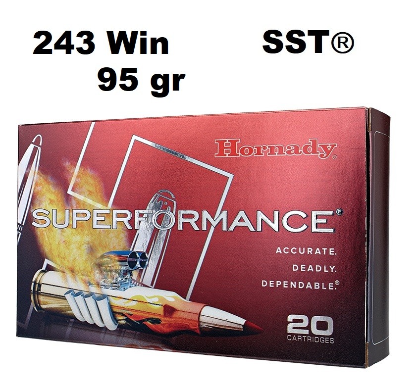 Munición Hornady 243 WIN SUPERFORMANCE SST 95 gr Munición Hornady 243 WIN SUPERFORMANCE SST 95 gr