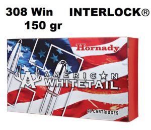 Municion Hornady 308 Win WHITETAIL INTERLOCK 150 gr