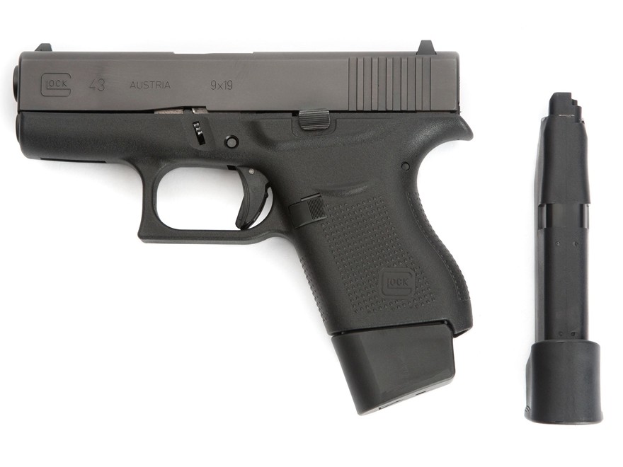 Prolongador cargador Glock 43 +2 Prolongador cargador Glock 43 +2