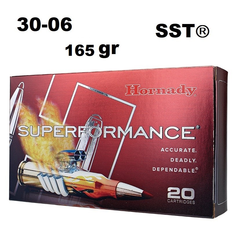 Munición Hornady 30-06 SUPERFORMANCE SST 165 gr Munición Hornady 30-06 SUPERFORMANCE SST 165 gr