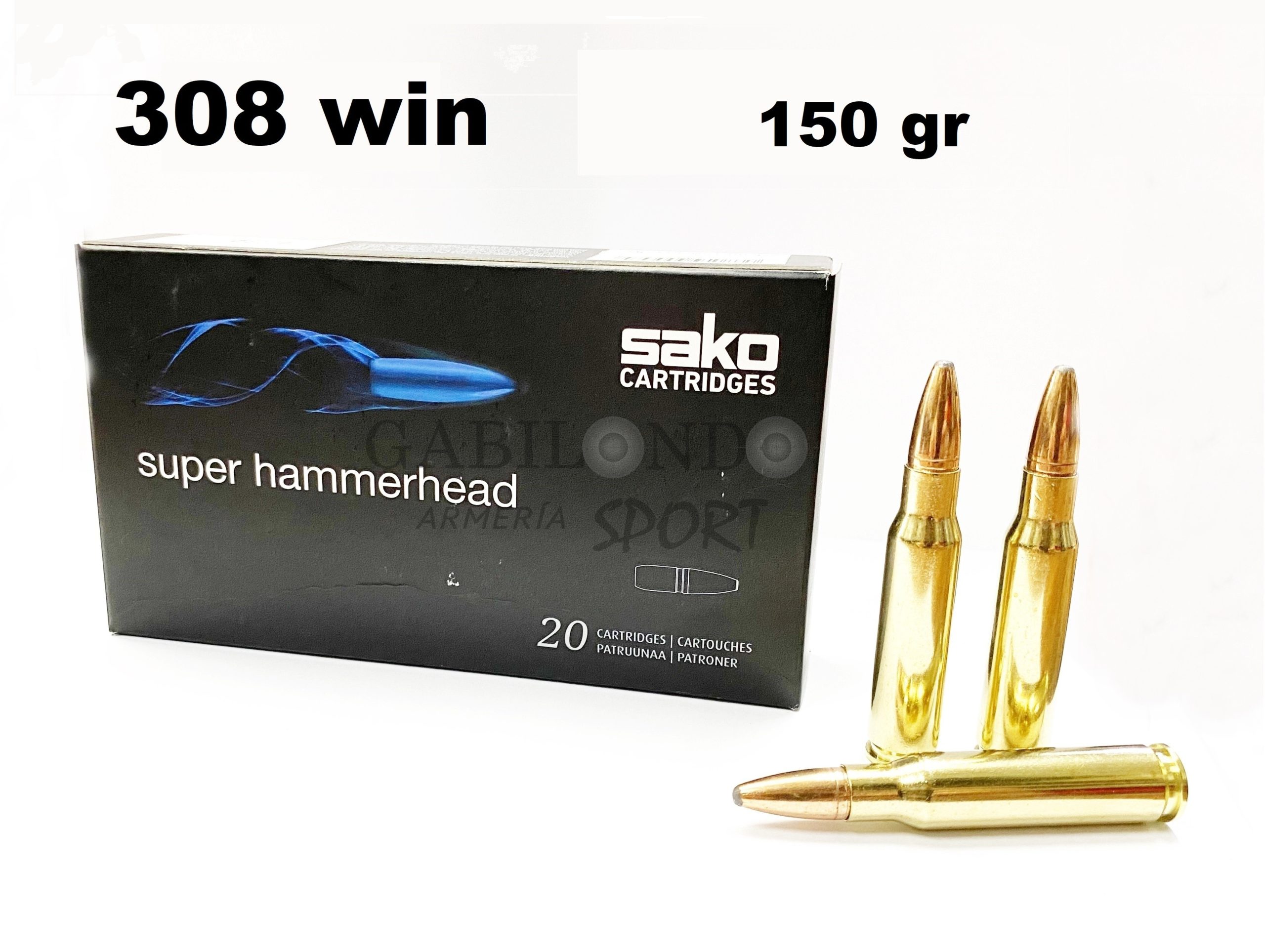 Municion Sako Cal.308 Win Super Hammerhead 180 gr Municion Sako Cal.308 Win Super Hammerhead 180 gr