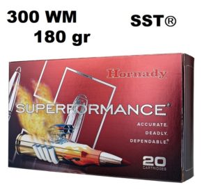 Munición Hornady 300 WM SUPERFORMANCE SST 180 gr