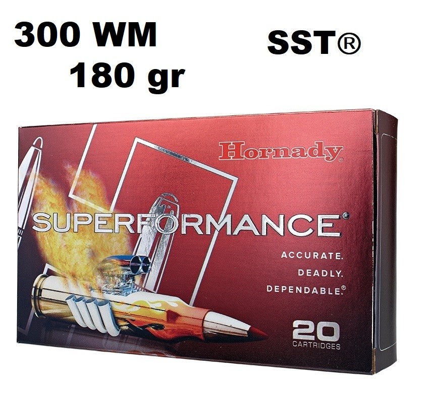 Munición Hornady 300 WM SUPERFORMANCE SST 180 gr Munición Hornady 300 WM SUPERFORMANCE SST 180 gr