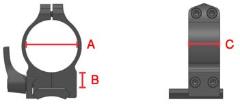 Anillas Warne Maxima ALTAS 30 mm DESMONTABLES Anillas Warne Maxima ALTAS 30 mm DESMONTABLES