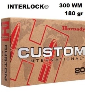Munición Hornady 300 WM INTERLOCK CUSTOM INTERNACIONAL 180 gr