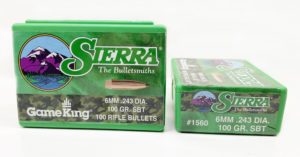Plomos Sierra .243 (6mm) 100gr SBT 100 uds.
