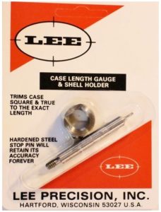 Galga + Shell Holder Lee para recortar vainas arma corta Galga + Shell Holder Lee para recortar vainas arma corta