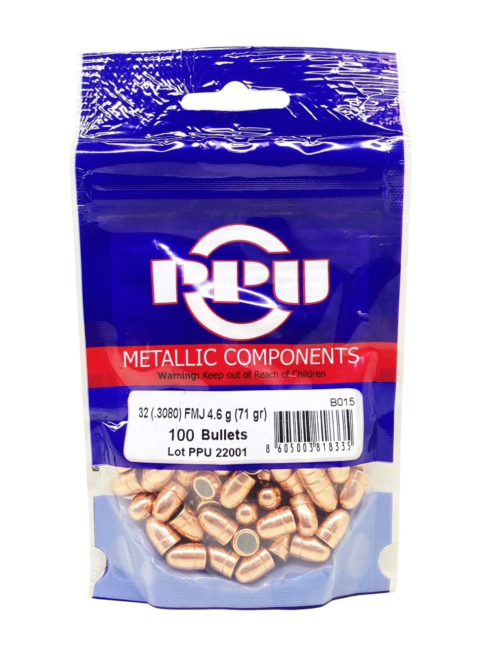 Puntas PPU Cal. 32 FMJ 71 Gr Puntas PPU Cal. 32 FMJ 71 Gr