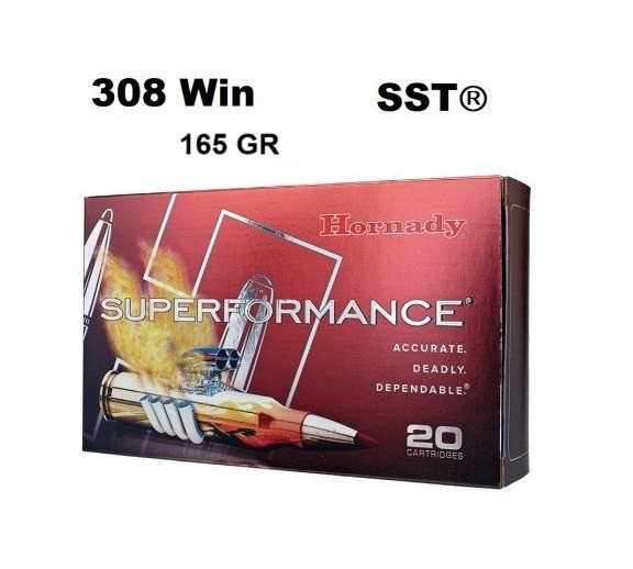 Munición Hornady 308 Win SUPERFORMANCE SST 165 gr Munición Hornady 308 Win SUPERFORMANCE SST 165 gr