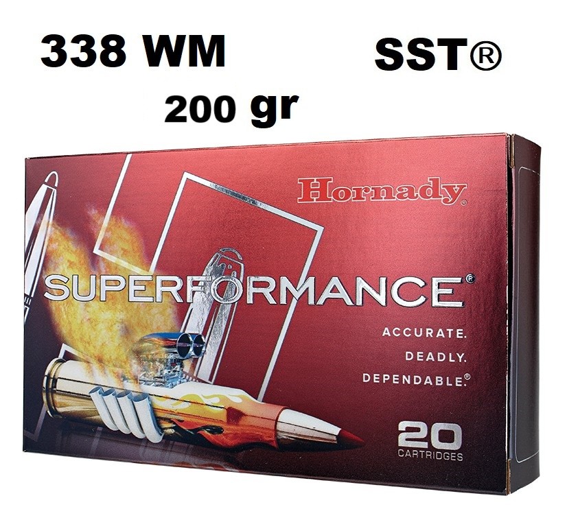 Munición Hornady 338 WM Superformance SST 200 gr Munición Hornady 338 WM Superformance SST 200 gr