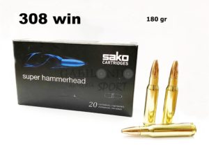 Municion Sako Cal.308 Win Super Hammerhead 180 gr